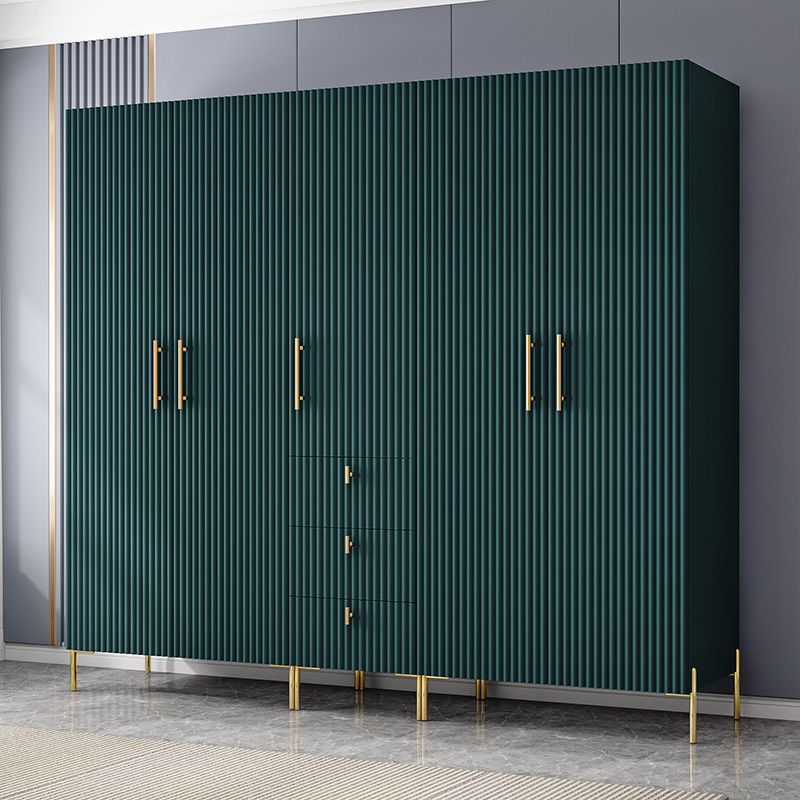 现代简约衣柜五门四门极简衣橱组合大衣柜家用卧室轻奢收纳柜子