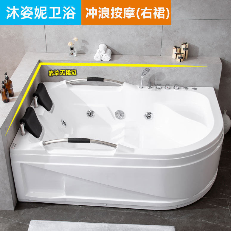 沐姿妮卫生间双人浴缸家用成人情侣超大酒店别墅加热恒温按摩浴缸