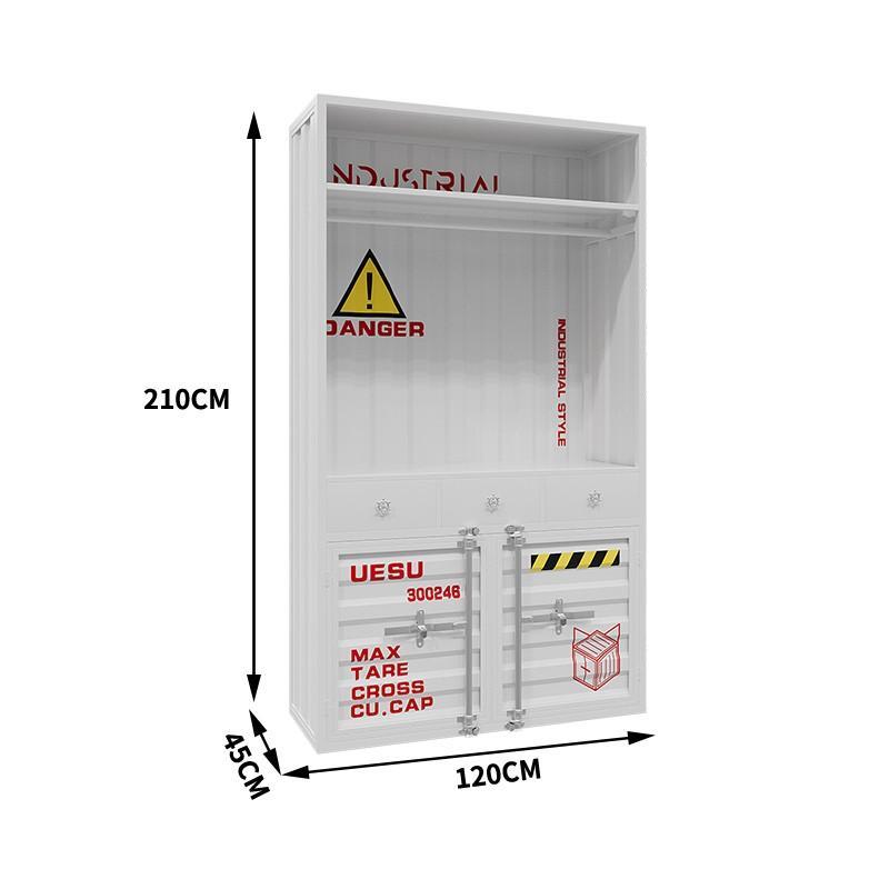集装箱家用卧室更衣柜服装店健身房loft工业风衣橱收纳柜子储物柜