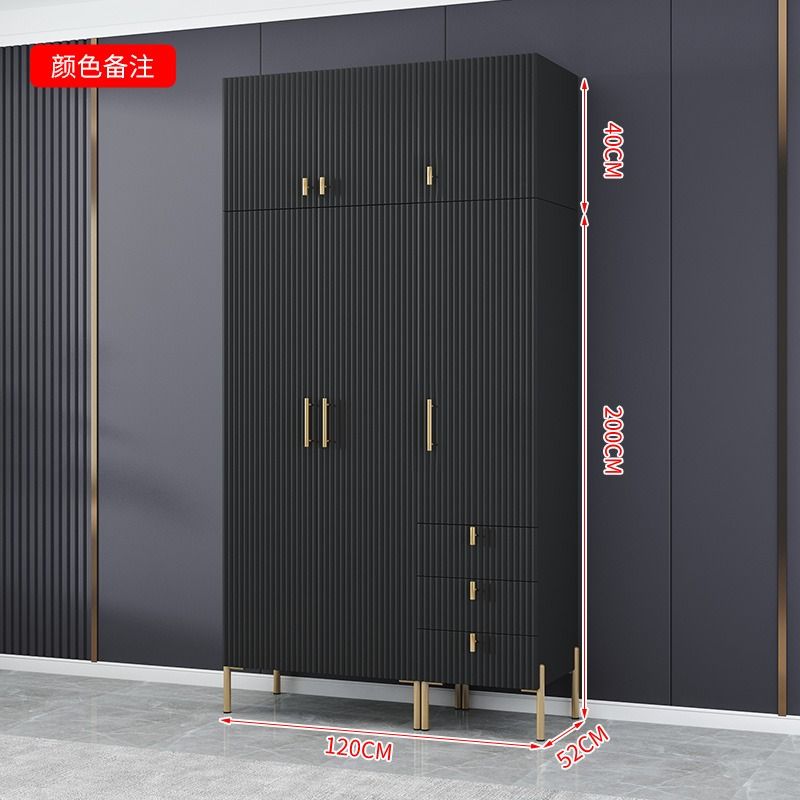 简约轻奢衣柜家用卧室用小户型简约柜子出租房用组装衣橱高级网红