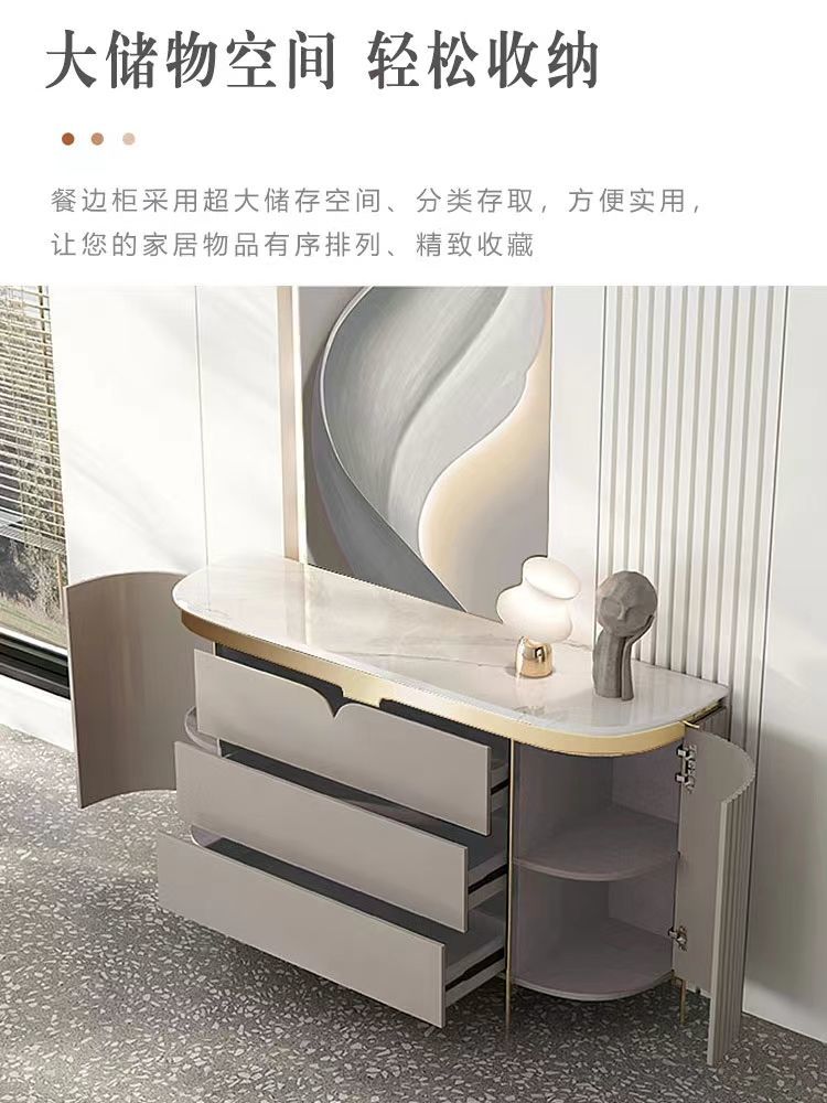 意式轻奢玄关柜客厅装饰柜轻奢餐边柜高档北欧卧室六斗柜收纳柜