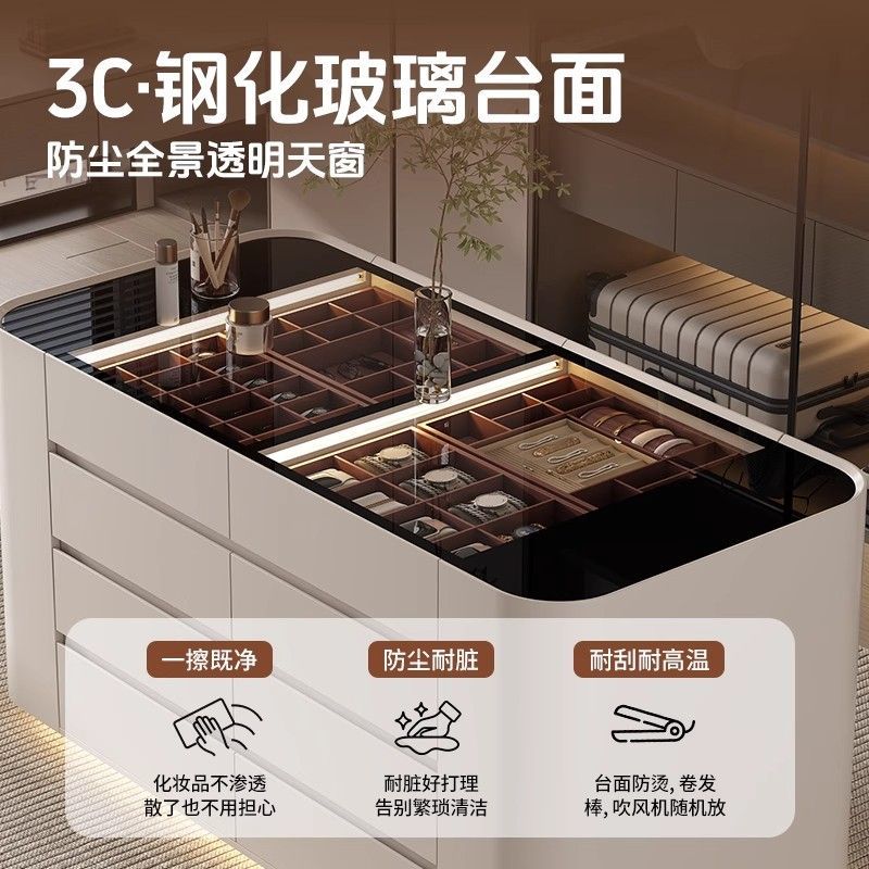 服装店圆弧设计衣帽间中岛柜实木影楼珠宝首饰展示柜抽屉式收纳柜