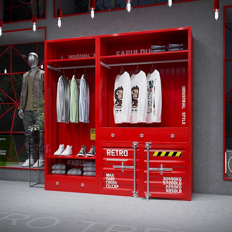 集装箱家用卧室更衣柜服装店健身房loft工业风衣橱收纳柜子储物柜