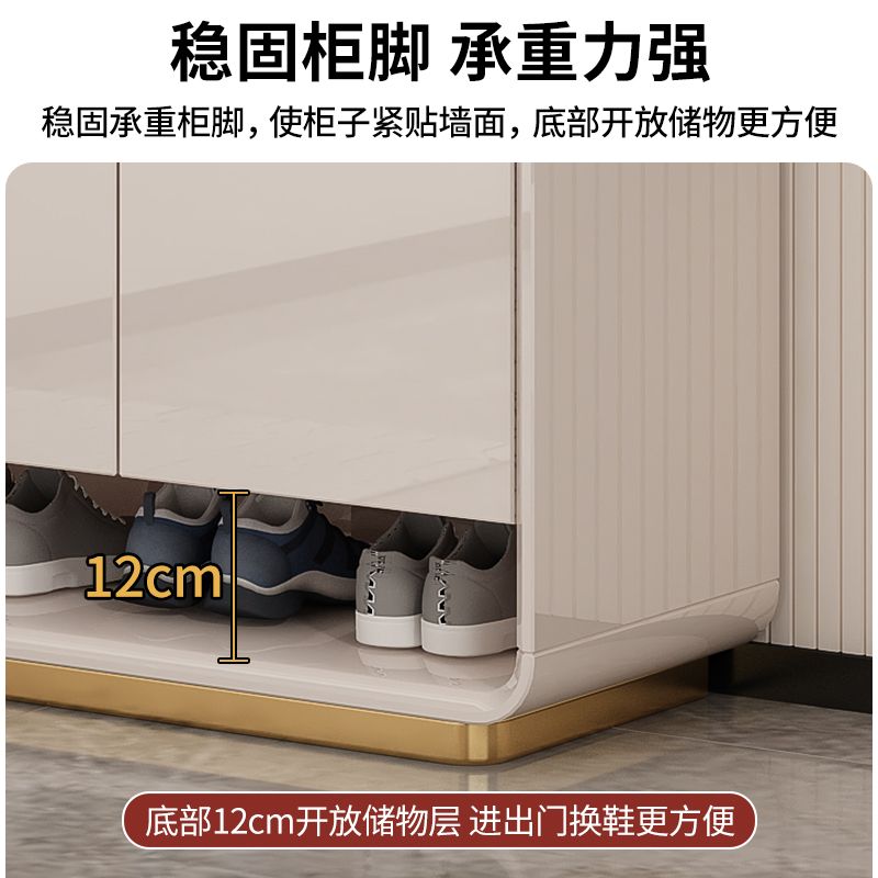 2025爆款轻奢烤漆入户门口鞋柜家用带换鞋凳现代简约收纳储物柜