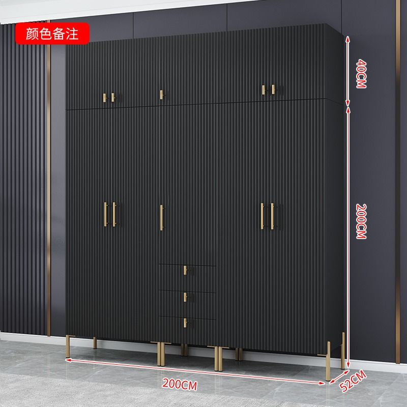 简约轻奢衣柜家用卧室用小户型简约柜子出租房用组装衣橱高级网红