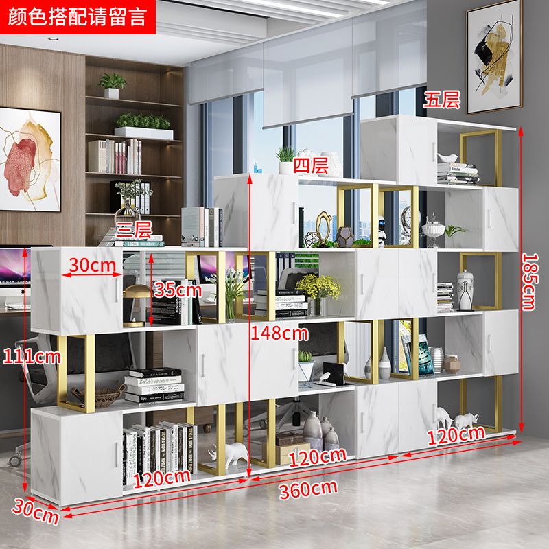 新款隔断柜办公室书架组合置物架书柜简约落地客厅隔断玄关展示架