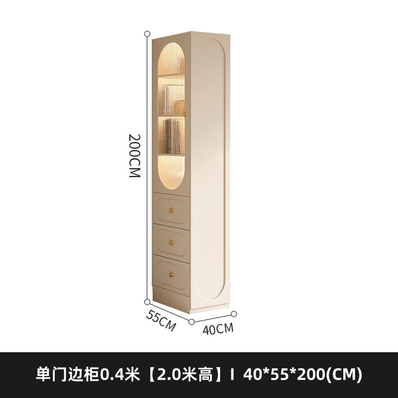 法式奶油风衣柜小户型家用柜子现代简约卧室通顶储物柜定制大衣橱