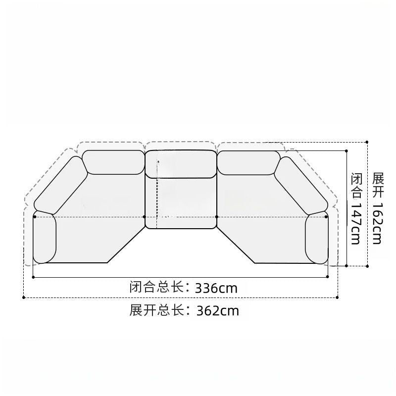 Edra高回弹雪尼尔布艺沙发简约现代设计客厅弧形转角整装免烫转角