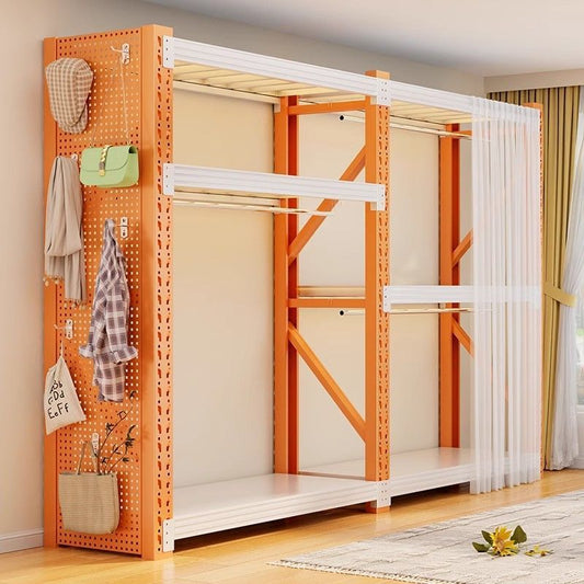 货架衣柜简易组装衣帽架开放式衣架卧室出租屋收纳柜子置物架衣橱