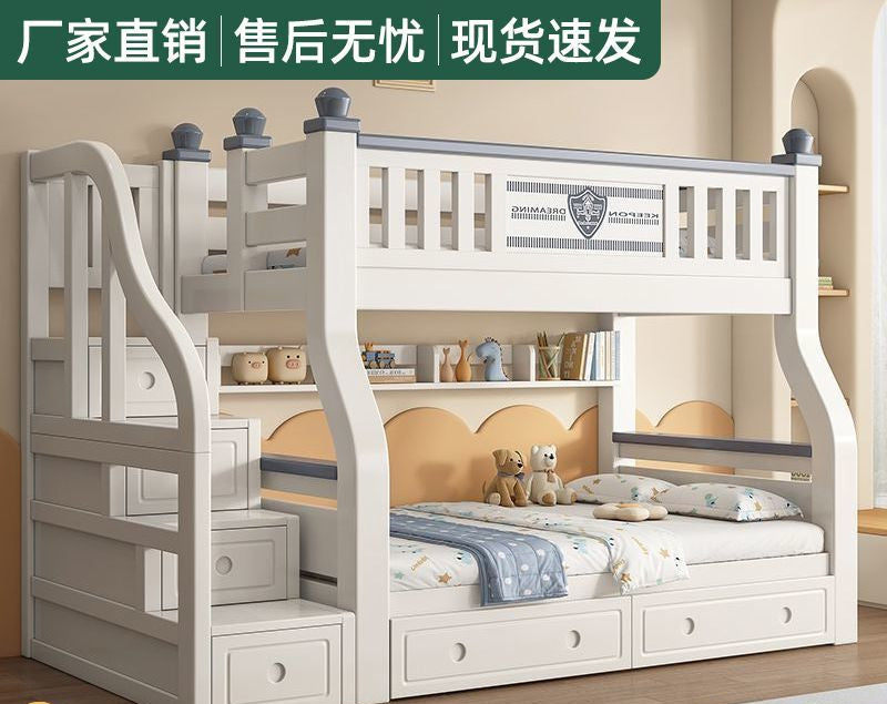 实木上下床儿童床子母床双层床樱桃木加厚高低加粗多功能小户型床