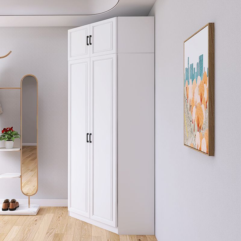 90度转角衣柜书桌组合定制极简家用卧室小户型拐角7字主卧L型衣橱