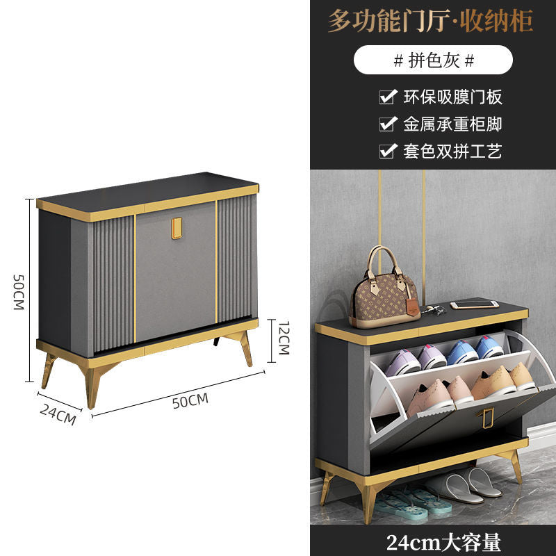 轻奢超薄翻斗鞋柜家用门口入户玄关柜大容量收纳简易小户型窄鞋架