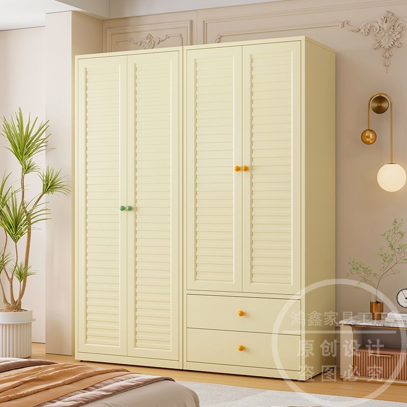 铁皮衣柜家用卧室储物柜2025新款简约小户型无甲醛儿童衣橱收纳柜