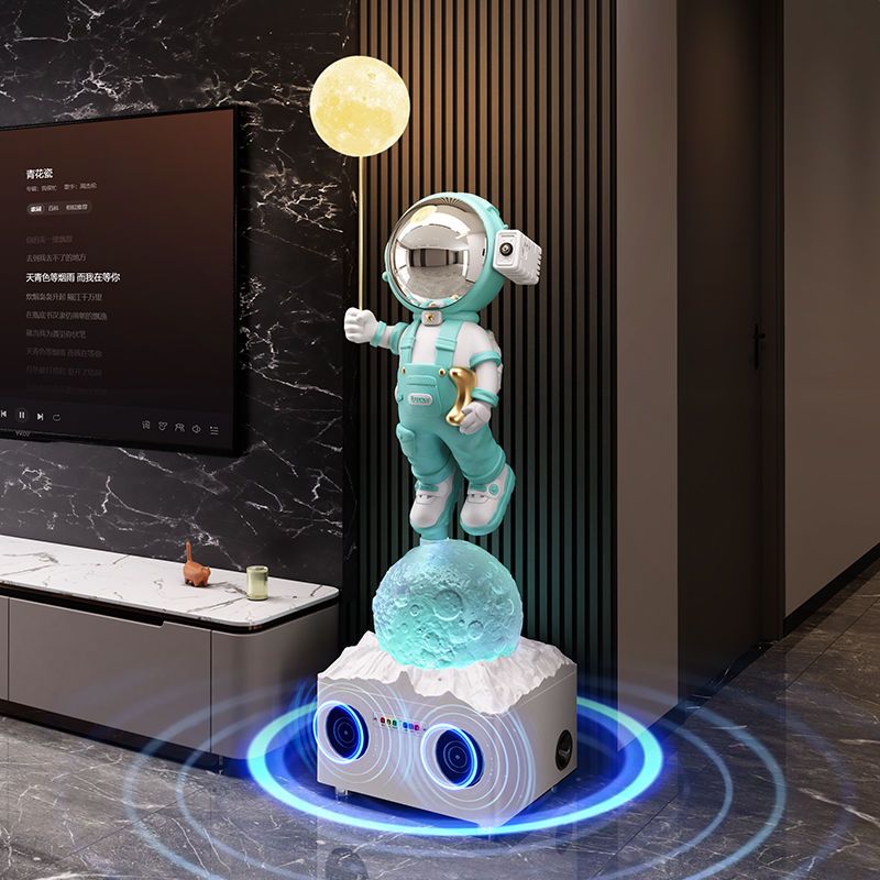 太空人宇航员大客厅沙发边电视机柜旁落地摆件高端乔迁礼品星空灯