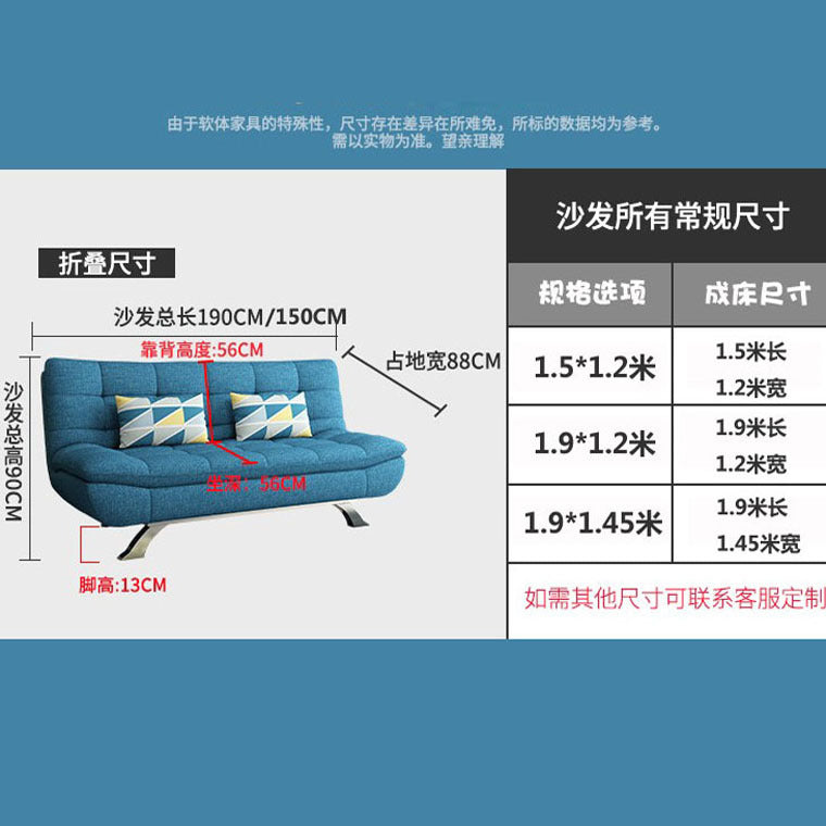 折叠沙发床小户型现代客厅布艺沙发多功能三人沙发床拆洗跨境专供