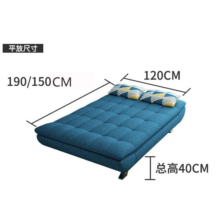 折叠沙发床小户型现代客厅布艺沙发多功能三人沙发床拆洗跨境专供