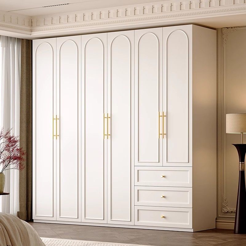 衣柜欧松板骨骼线门家用轻奢品质衣橱一门到顶简约组合实木大柜子