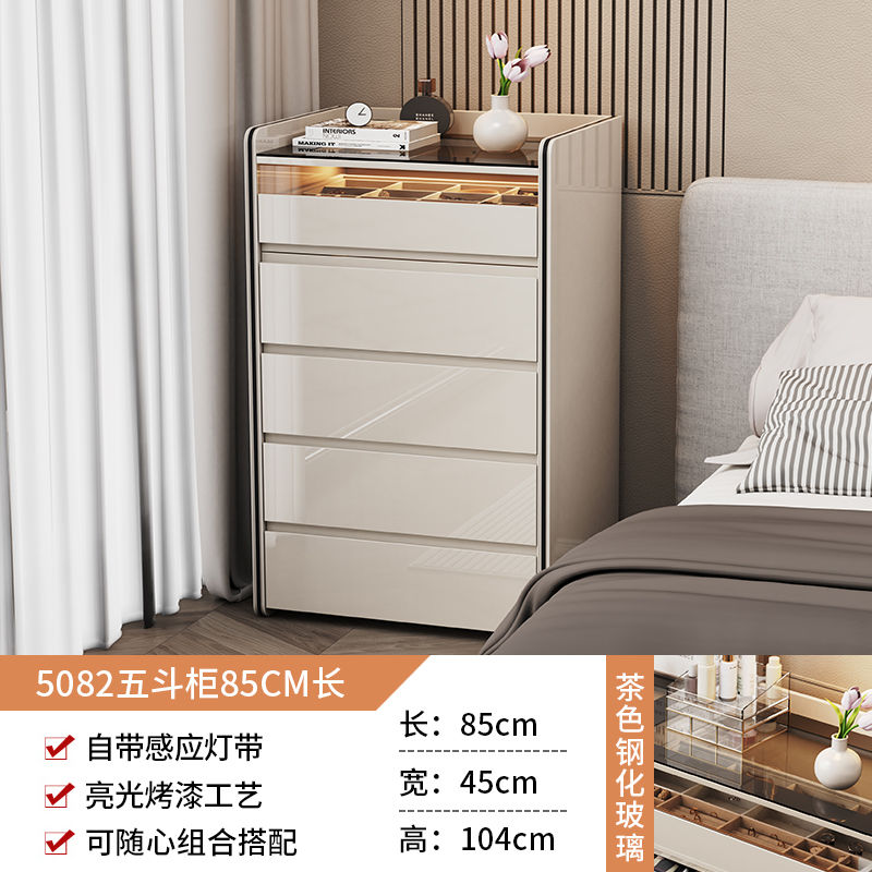 轻奢斗柜梳妆台一体简约现代卧室床尾展示储物柜客厅靠墙收纳柜子