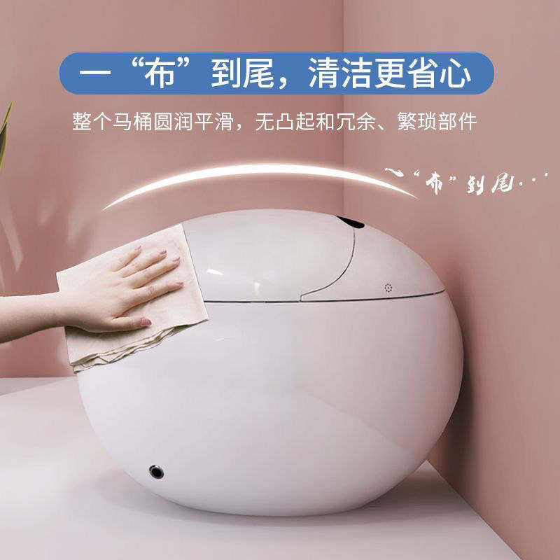 高级灰蛋形智能马桶即热式无水压限制座便器一体式家用双水路坐便