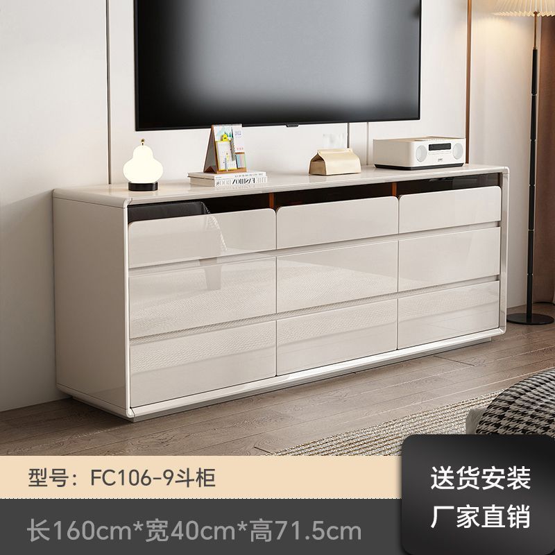 简约现代斗柜卧室九斗柜客厅家用六斗柜三斗烤漆实木抽屉收纳柜子