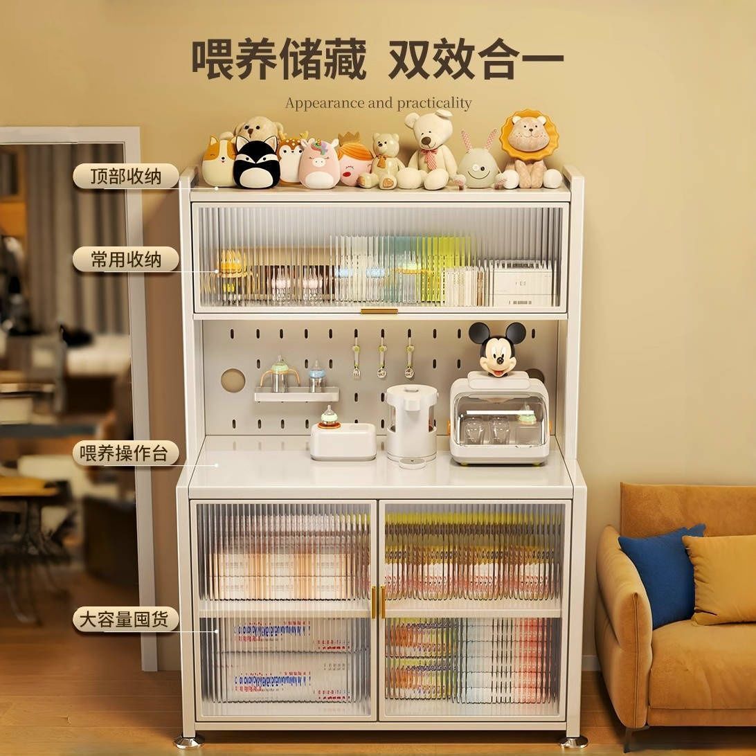 厨房家居婴幼儿奶粉喂养台收纳柜宝宝用品置物架落地大容量储物柜