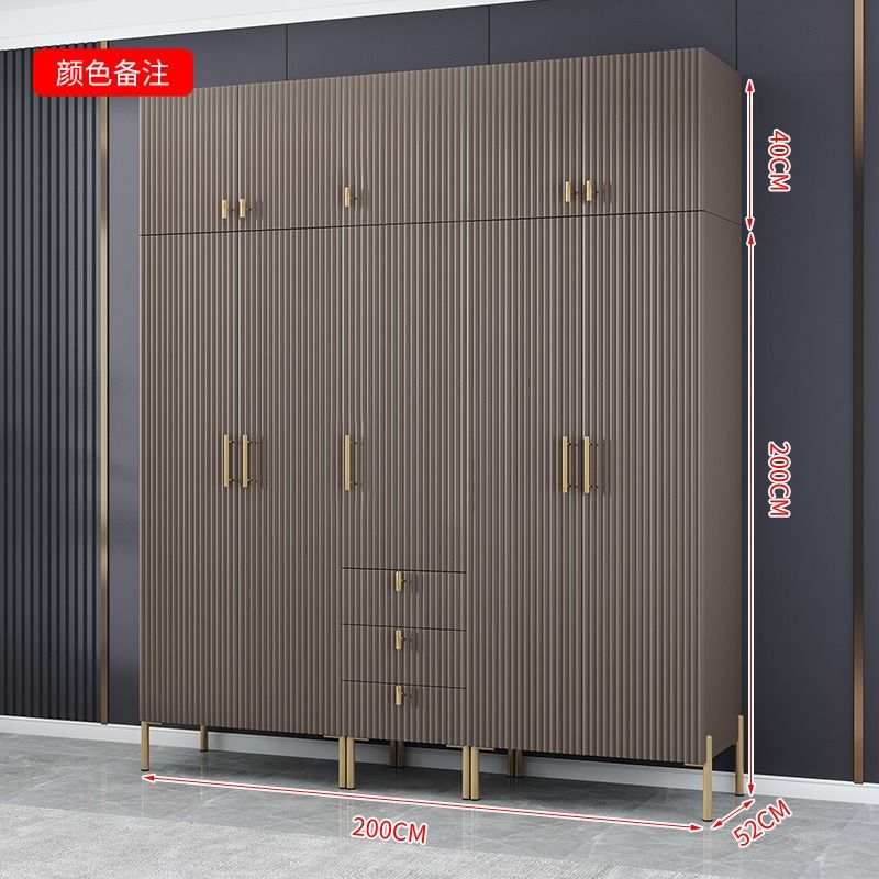 简约轻奢衣柜家用卧室用小户型简约柜子出租房用组装衣橱高级网红