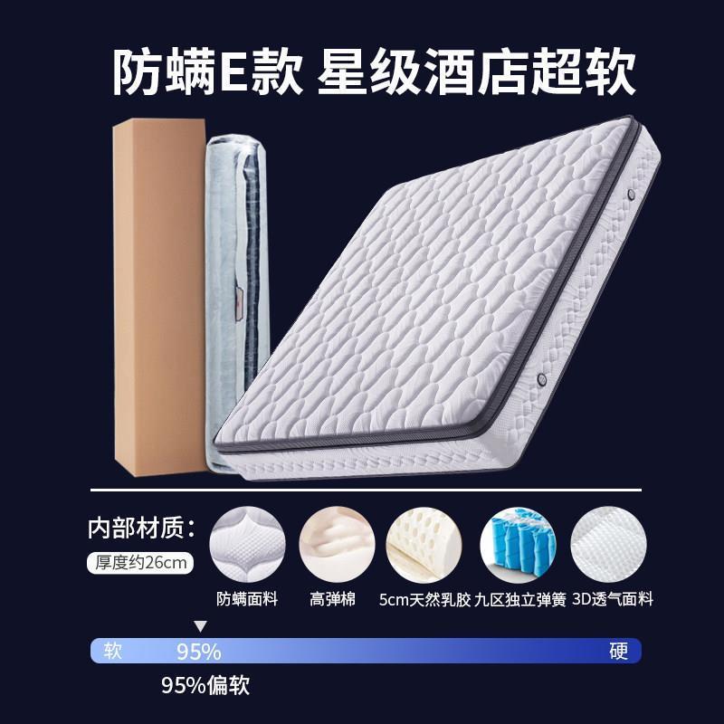 蘇溪海馬記憶棉盒子牀墊席夢思乳膠壓縮捲包超軟彈簧五星級酒店款