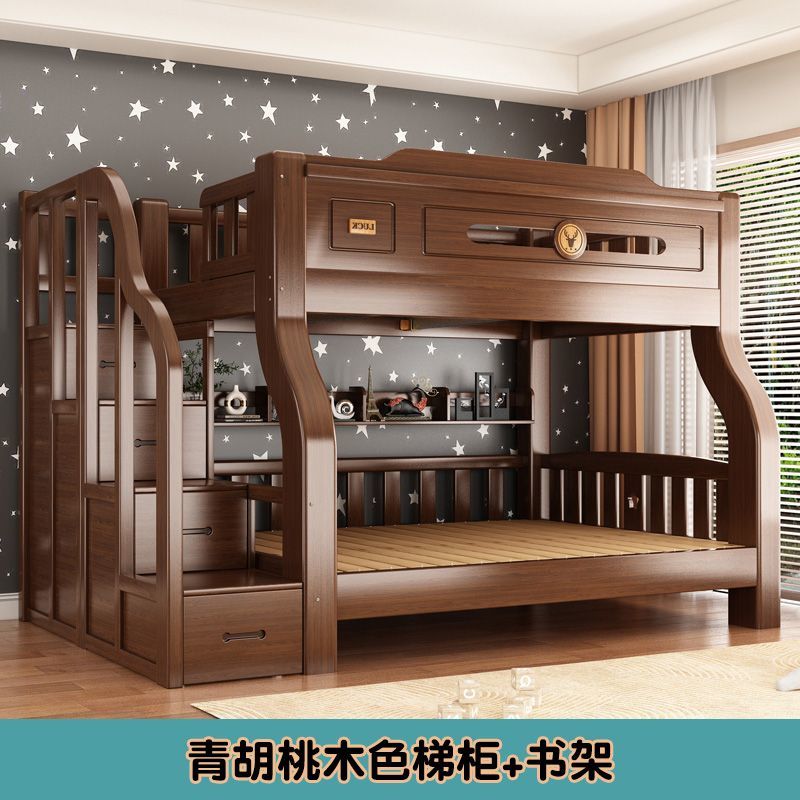 精冠实木加粗上下床半高床儿童子母床家用多功能高低床宿舍双层床