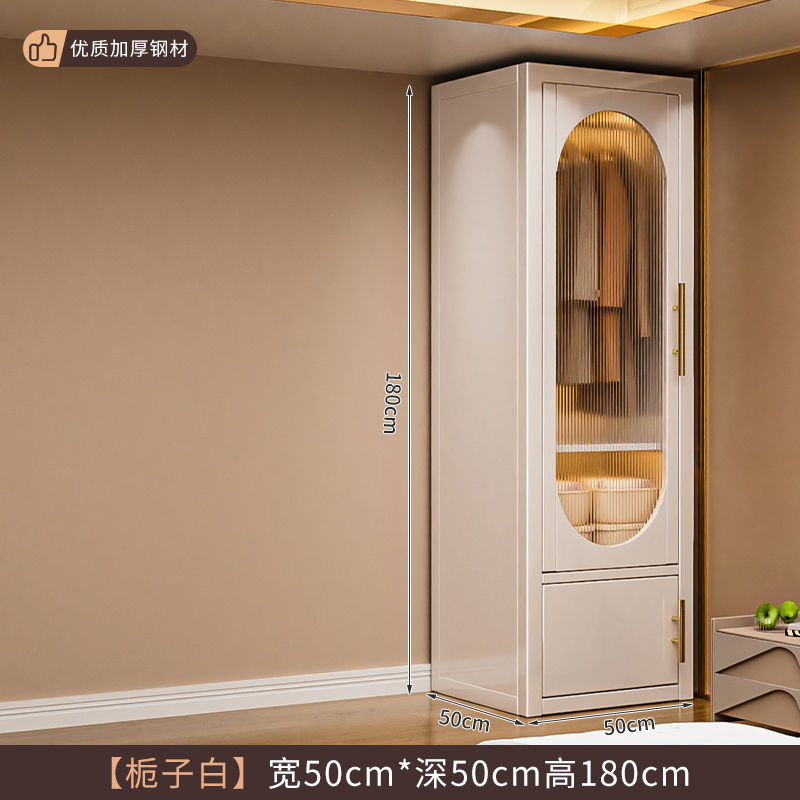 家用卧室铁艺衣橱收纳儿童房衣帽间住宅衣物收纳钢制衣柜衣服挂架