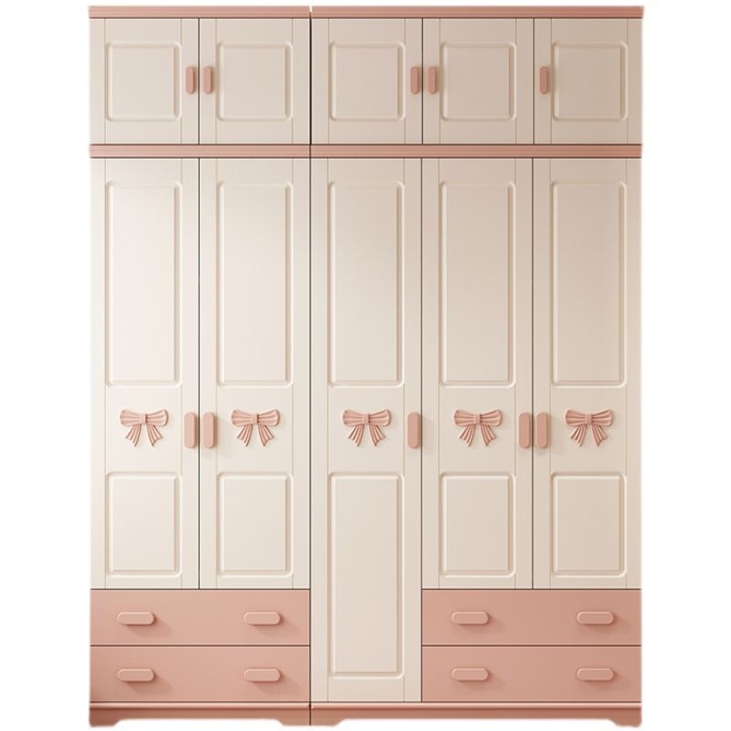 衣柜儿童大衣柜现代卡通卧室储物收纳柜小户型女孩家用衣橱0.8米