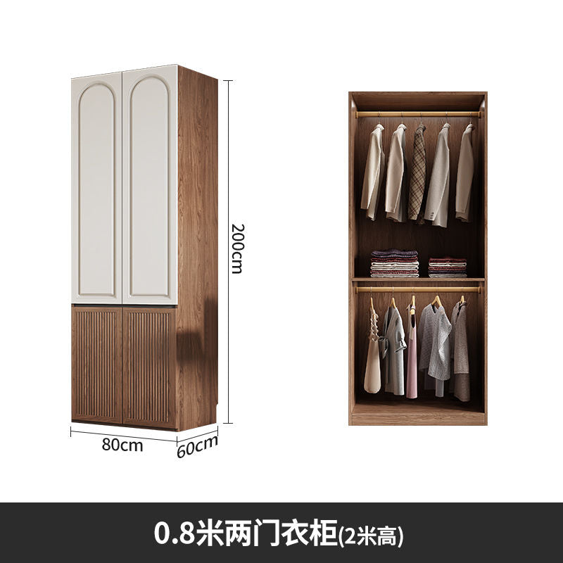 ENF级免拉手分段式衣柜卧室家用法式复古风平开门18板经济型衣橱