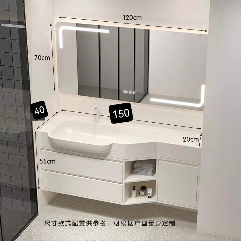 可麗耐一體大肚盆洗漱異形洗手洗手盆組合衛生間洗臉盆浴室櫃