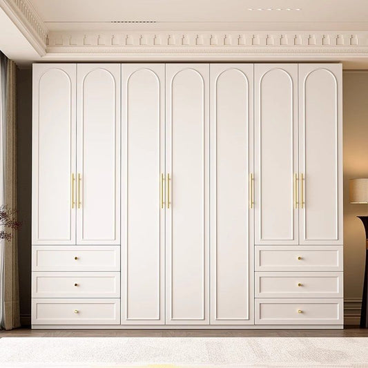 衣柜欧松板骨骼线门家用轻奢品质衣橱一门到顶简约组合实木大柜子