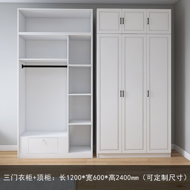 90度转角衣柜书桌组合定制极简家用卧室小户型拐角7字主卧L型衣橱