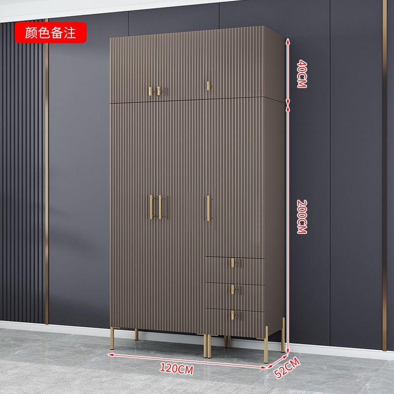 简约轻奢衣柜家用卧室用小户型简约柜子出租房用组装衣橱高级网红