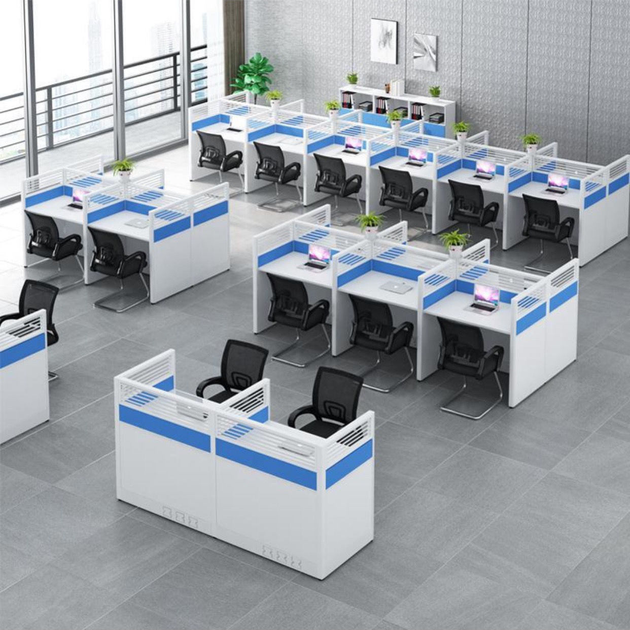 职员办公桌隔断电销工位桌办公室桌椅组合员工屏风卡位销售小卡座