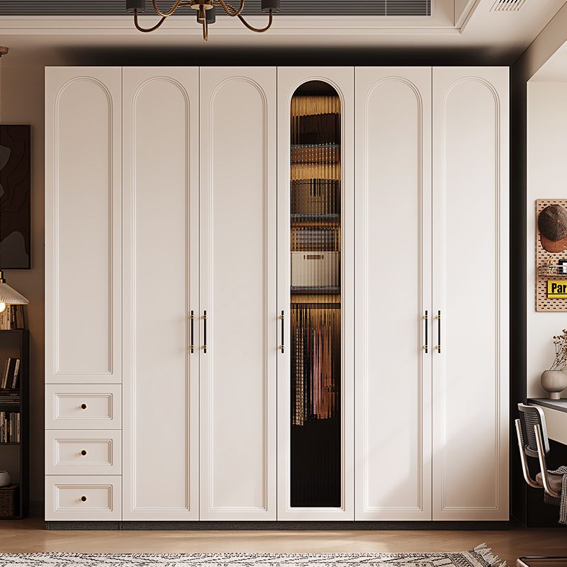 一门到顶衣柜轻奢卧室衣服收纳柜简约现代家用高档主卧法式大衣橱