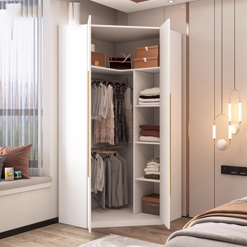 转角衣柜收纳柜三角形角柜小户型家用多功能墙角储物柜拐角置物柜