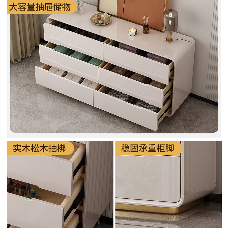 斗柜卧室主卧家用五斗柜多层抽屉收纳柜轻奢奶油风九斗柜储物柜子