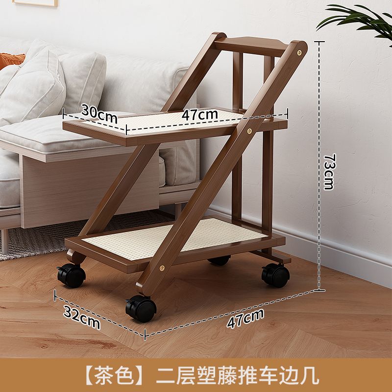 边几小茶几床头桌子沙发边柜移动长虹玻璃小户型客厅茶桌日式角几