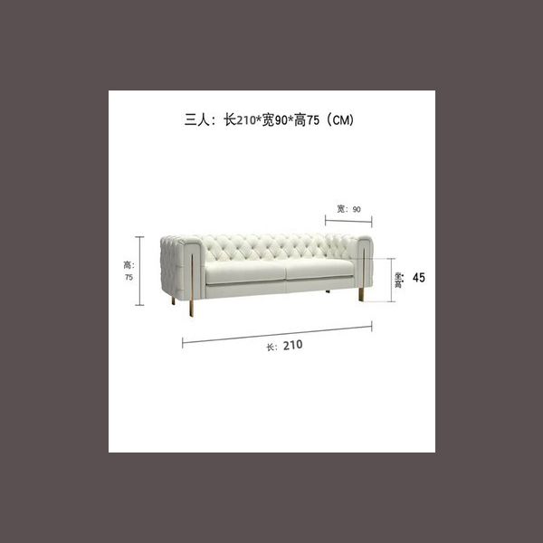 美式轻奢客厅免洗款猫抓爪布科技布奶油风小户型法式拉扣网红沙发