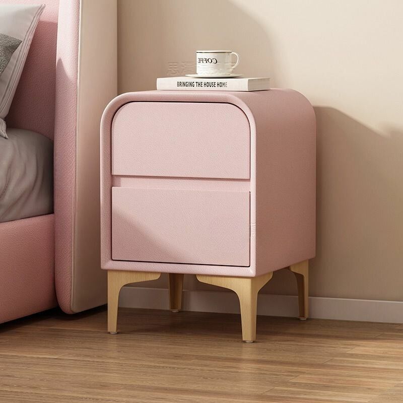 2023年新款兒童男孩女孩牀頭櫃奶油風簡約現代輕奢網紅臥室牀邊櫃