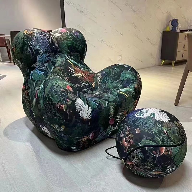妈妈的怀抱休闲单人布艺沙发椅意式极简设计师网红阳台懒人躺椅