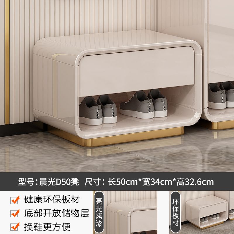 2025爆款烤漆入户鞋柜家用门口大容量收纳柜带换鞋凳沙发隔断柜