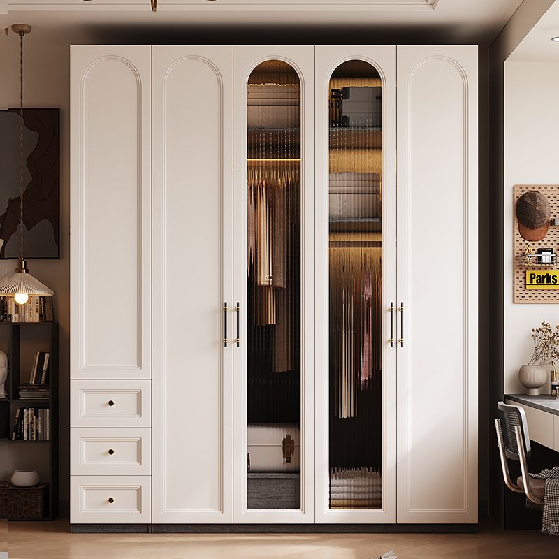 一门到顶衣柜轻奢卧室衣服收纳柜简约现代家用高档主卧法式大衣橱