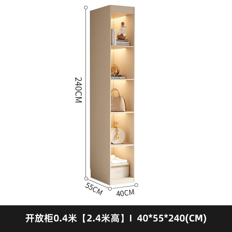 法式奶油风衣柜小户型家用柜子现代简约卧室通顶储物柜定制大衣橱