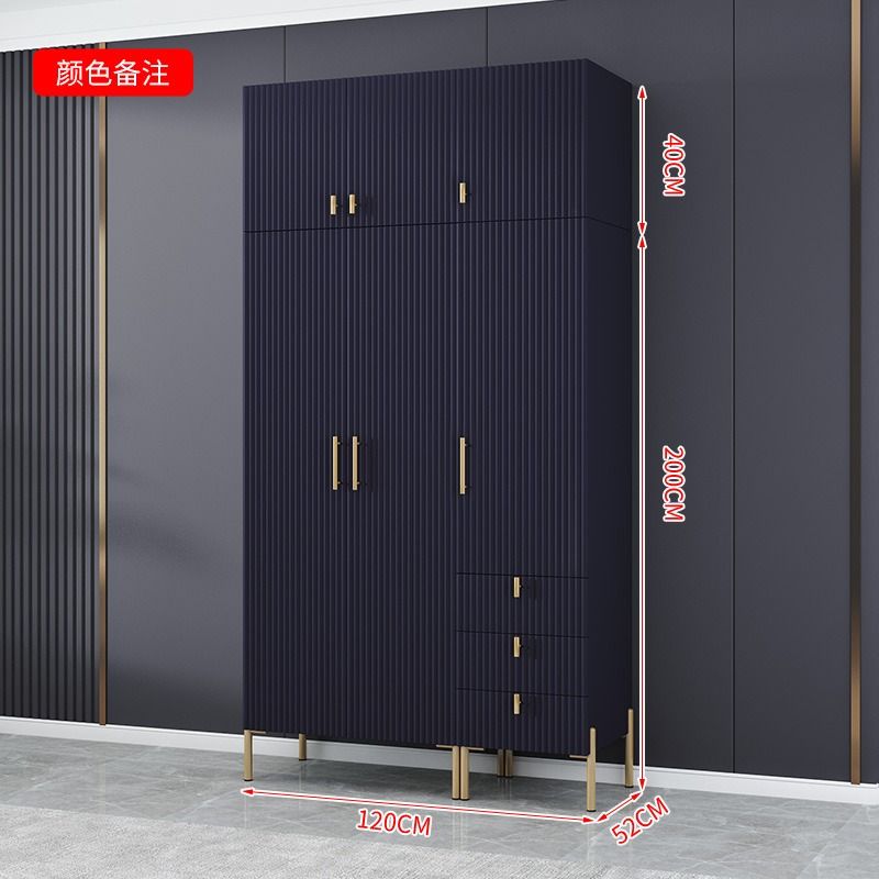 简约轻奢衣柜家用卧室用小户型简约柜子出租房用组装衣橱高级网红