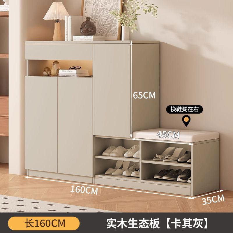 定製實木鞋櫃家用門口新款入戶大容量儲物櫃玄關收納陽臺多層鞋架