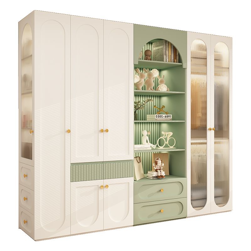 实木衣柜2025爆款家用卧室简约小户型现代奶油风收纳衣橱柜子定制