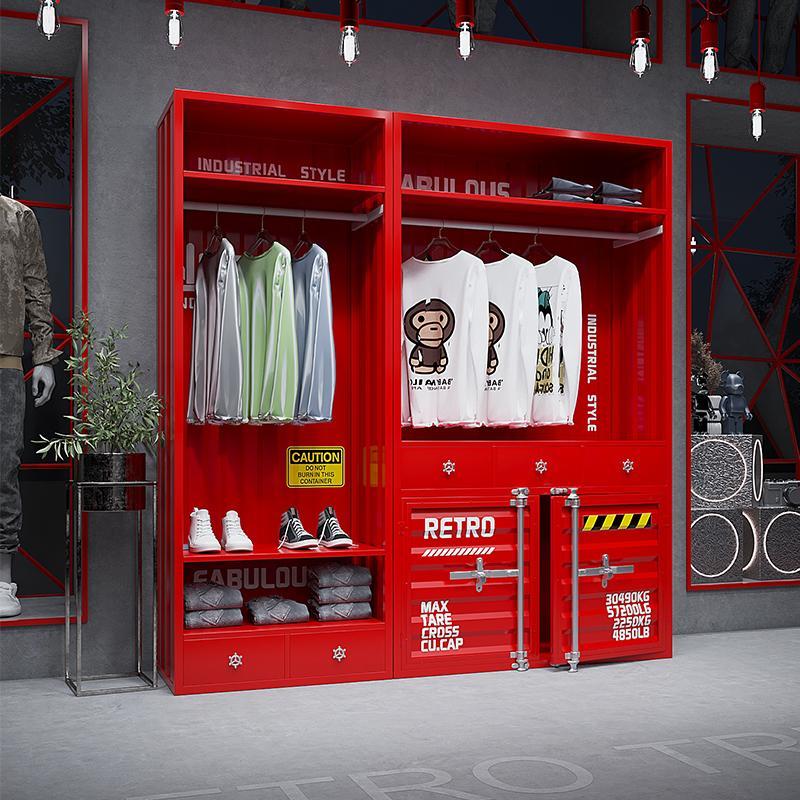 集装箱家用卧室更衣柜服装店健身房loft工业风衣橱收纳柜子储物柜
